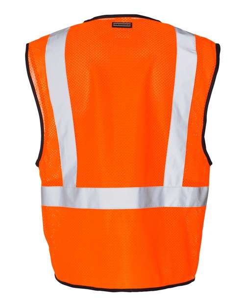 Kishigo Men's Single Pocket Zipper Mesh Class 2 Vest-3