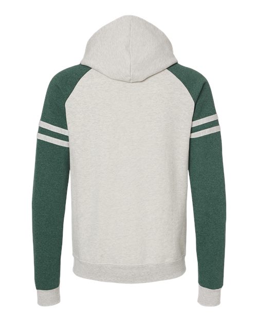 JERZEES Men's Nublend Varsity Colorblocked Raglan Hooded Sweatshirt-2