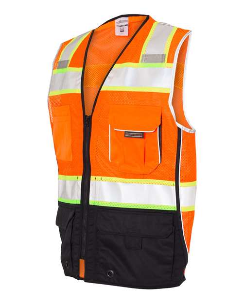 Kishigo Men's Premium Black Series Black Bottom Class 2 Vest-2