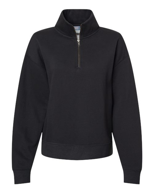 MV Sport Women's Sueded Fleece Quarter-Zip Sweatshirt-1