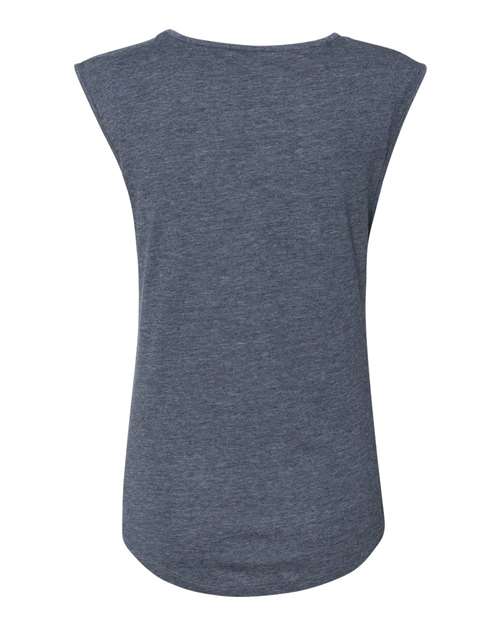 Next Level Women's Festival Sleeveless Deep V-Neck T-Shirt-2