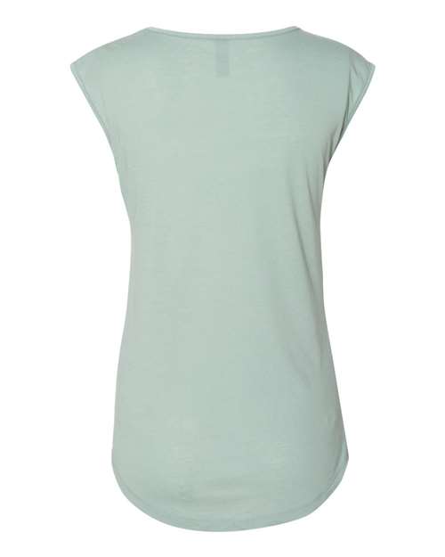 Next Level Women's Festival Sleeveless Deep V-Neck T-Shirt-2