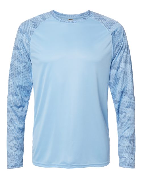 Paragon Men's Cayman Performance Camo Colorblocked Long Sleeve T-Shirt-1