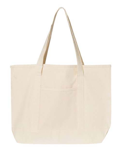 Q-Tees 34.6L Large Canvas Deluxe Tote-1