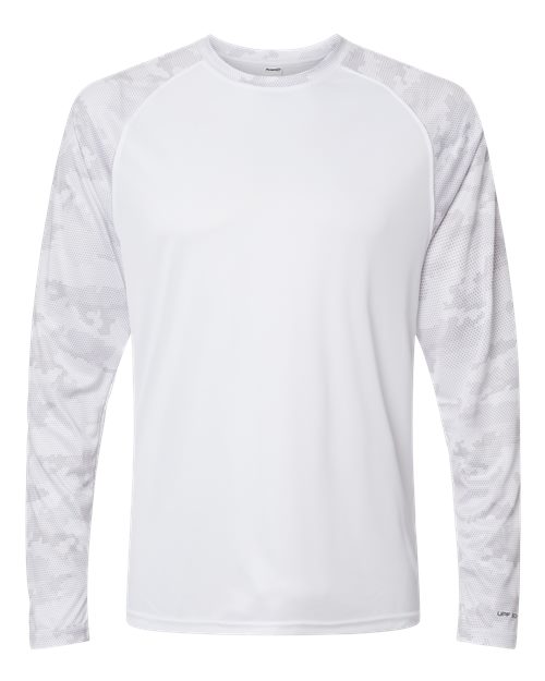 Paragon Men's Cayman Performance Camo Colorblocked Long Sleeve T-Shirt-1