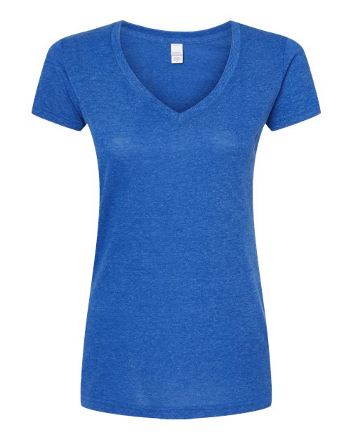 Tultex Women's Poly-Rich V-Neck T-Shirt-1