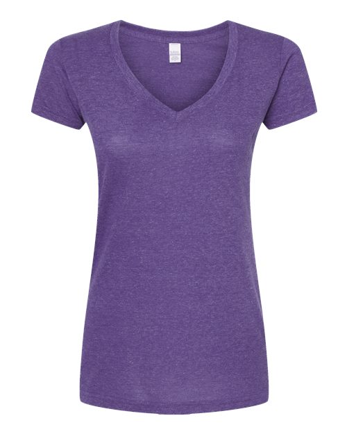 Tultex Women's Poly-Rich V-Neck T-Shirt-1