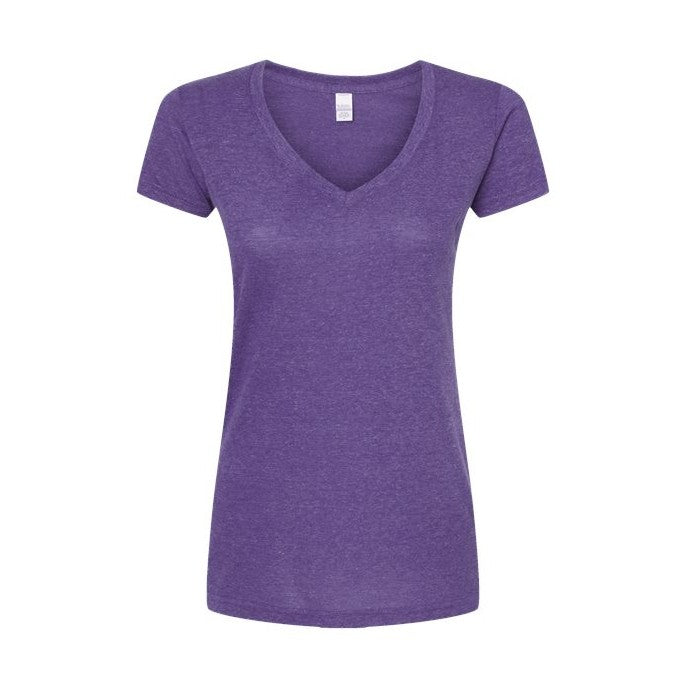 Tultex Women's Poly-Rich V-Neck T-Shirt-1