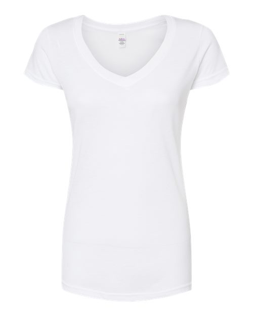 Tultex Women's Poly-Rich V-Neck T-Shirt-1