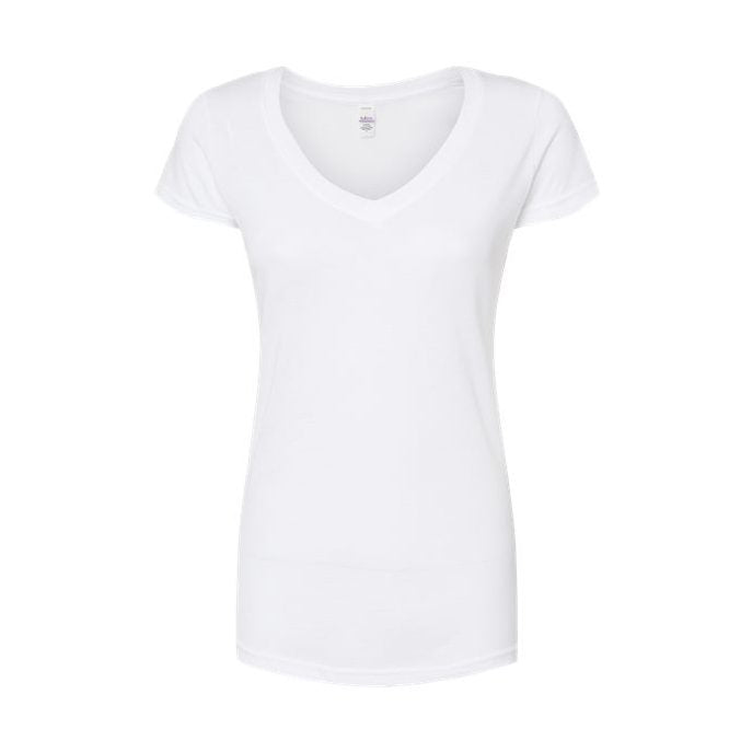 Tultex Women's Poly-Rich V-Neck T-Shirt-1