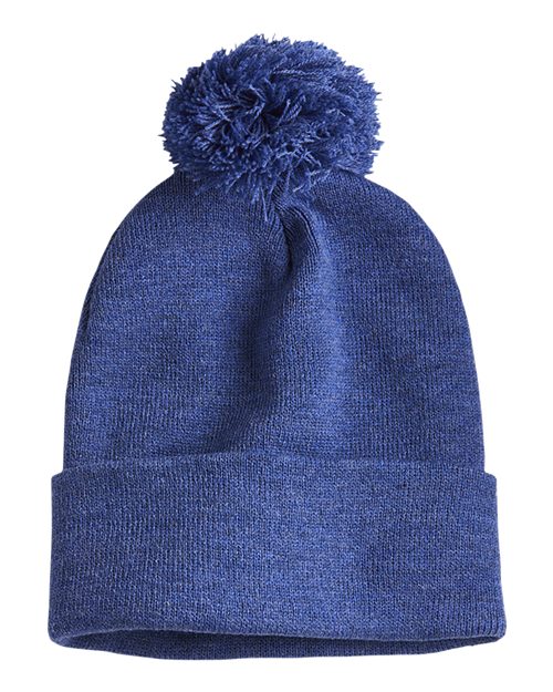 Sportsman 12" Pom-Pom Cuffed Beanie-1
