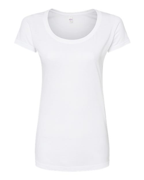 Tultex Women's Poly-Rich Scoop Neck T-Shirt-1