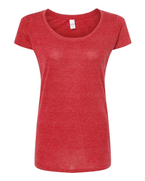 Tultex Women's Poly-Rich Scoop Neck T-Shirt-1