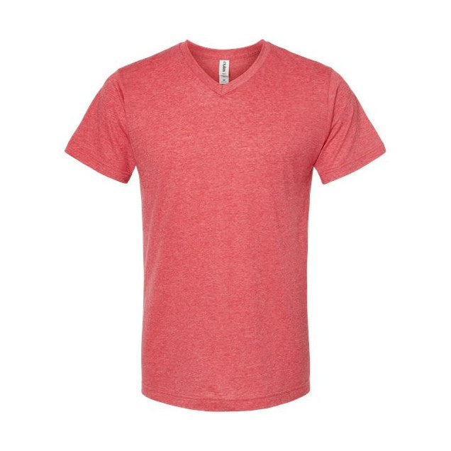 Tultex Men's Poly-Rich V-Neck T-Shirt-1