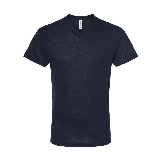 Tultex Men's Poly-Rich V-Neck T-Shirt-1