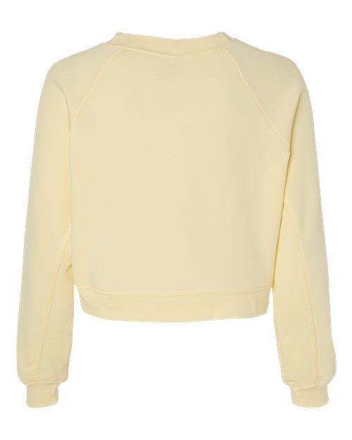 BELLA + CANVAS Women's Crop Raglan Fleece Crewneck Sweatshirt-2