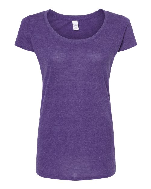 Tultex Women's Poly-Rich Scoop Neck T-Shirt-1
