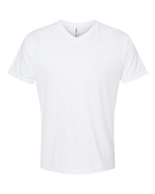 Tultex Men's Poly-Rich V-Neck T-Shirt-1
