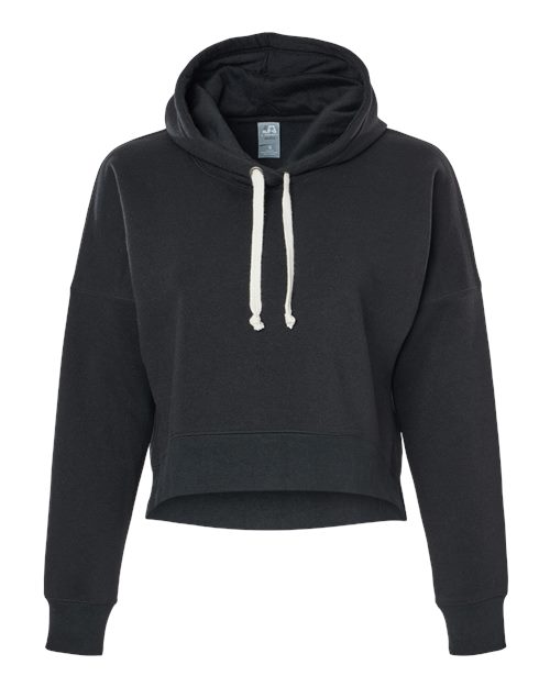 J. America Women's Crop Hooded Sweatshirt-1