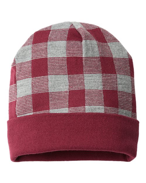 Cap America USA-Made Plaid Beanie-2