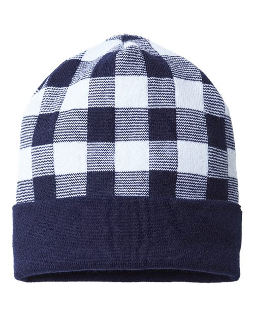 Cap America USA-Made Plaid Beanie-2