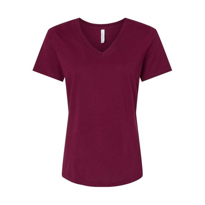 BELLA + CANVAS Women's Relaxed Jersey V-Neck Tee BC6405-1