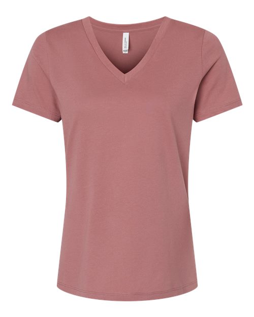 BELLA + CANVAS Women's Relaxed Jersey V-Neck Tee BC6405-1