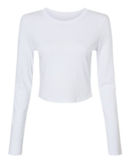BELLA + CANVAS Women's Micro Rib Long Sleeve Baby Tee-1