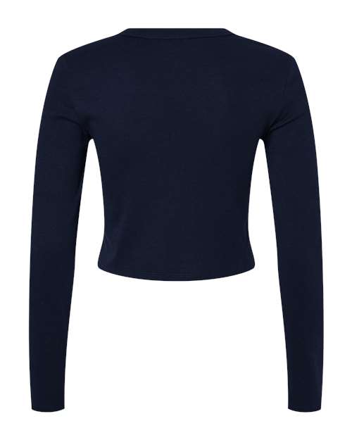 BELLA + CANVAS Women's Micro Rib Long Sleeve Baby Tee-2