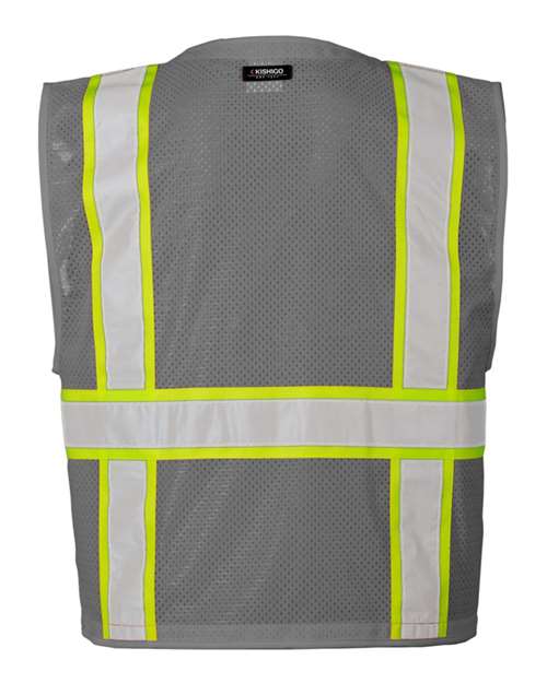 Kishigo Men's EV Series Enhanced Visibility Multi-Pocket Mesh Vest-2