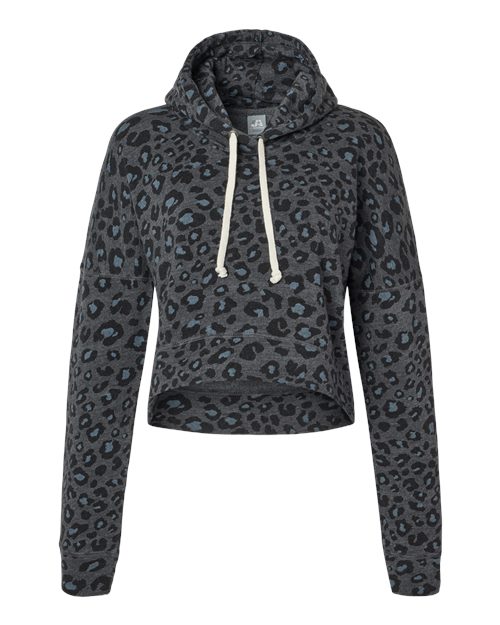J. America Women's Crop Hooded Sweatshirt-1