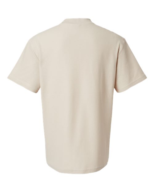 American Apparel Men's Pique Mockneck Tee-2
