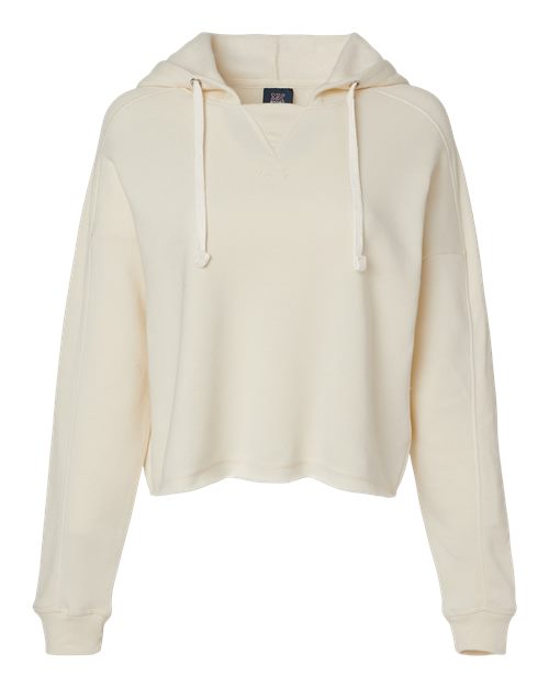 MV Sport Women's Angel Fleece Crop Hooded Sweatshirt-1