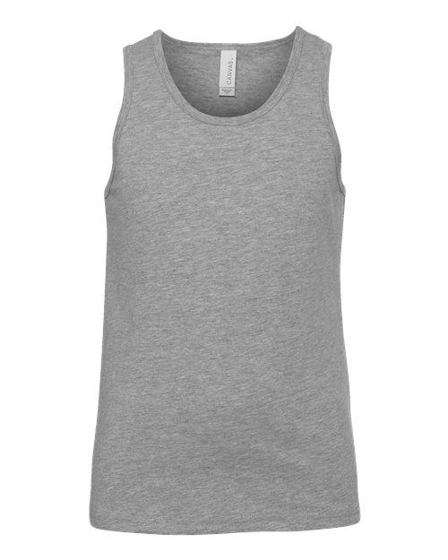 Bella + Canvas Youth Heather CVC Tank-1