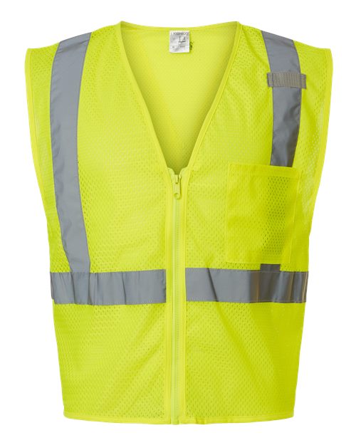 Kishigo Men's Single Pocket Zipper Mesh Vest-1