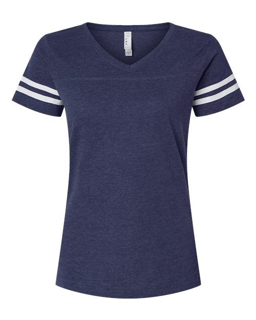 LAT Women's Football V-Neck Fine Jersey Tee-1