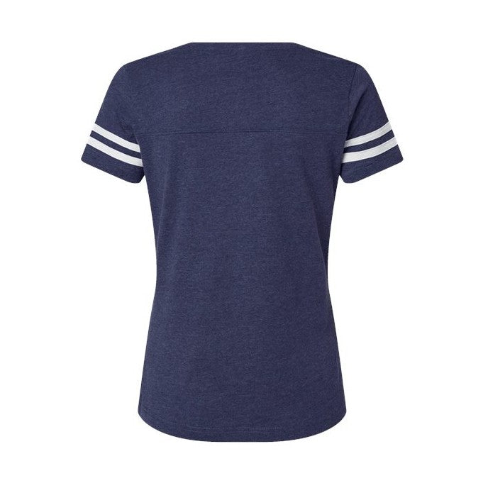 LAT Women's Football V-Neck Fine Jersey Tee-2