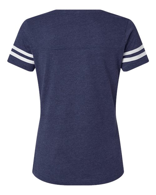LAT Women's Football V-Neck Fine Jersey Tee-2