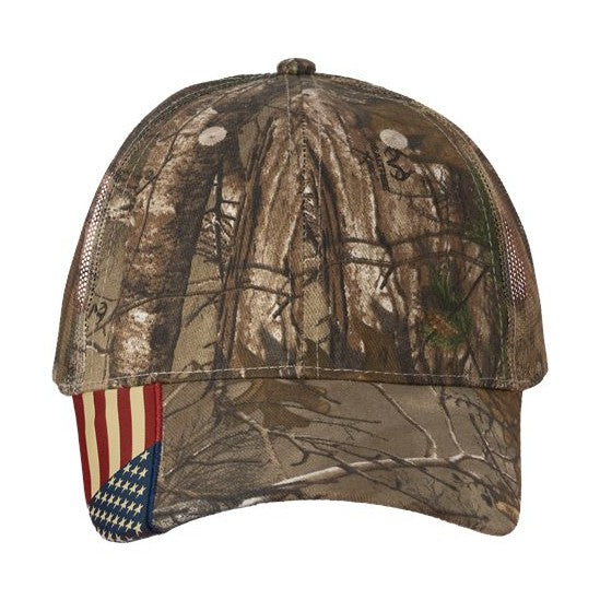 Kati Camo Woven USA Flag Mesh Cap-1