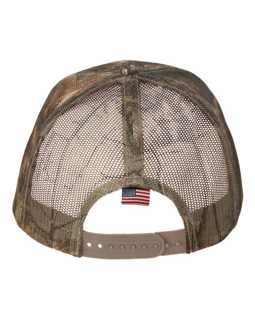 Kati Camo Woven USA Flag Mesh Cap-2