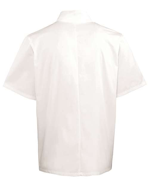 Artisan Collection by Reprime Men's Ten Studded Front Short Sleeve Chef Coat-2