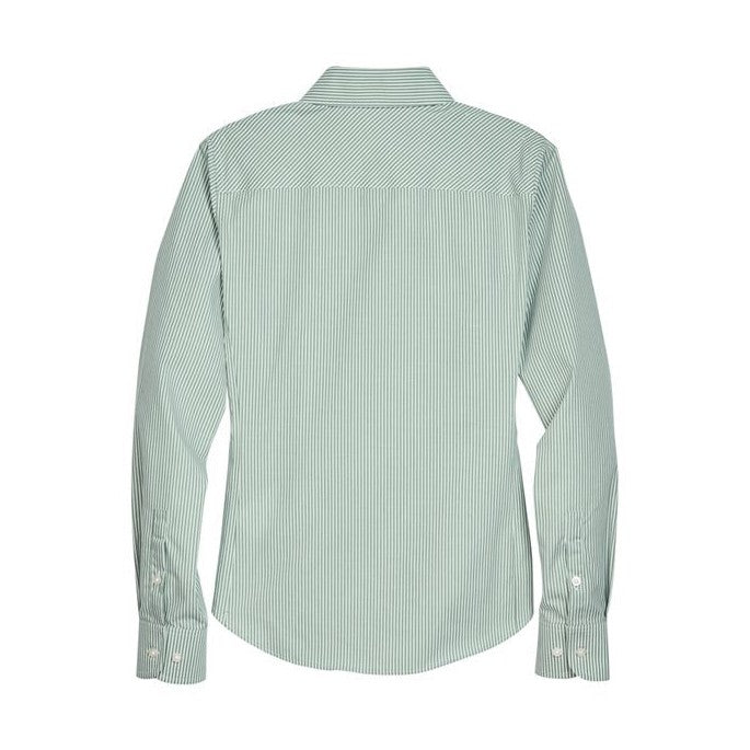 Devon & Jones Women's Crown Collection Banker Stripe Woven Dress Shirt-2