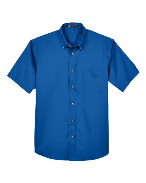 Harriton Men's Easy Blend Twill Dress Shirt with Stain-Release-1