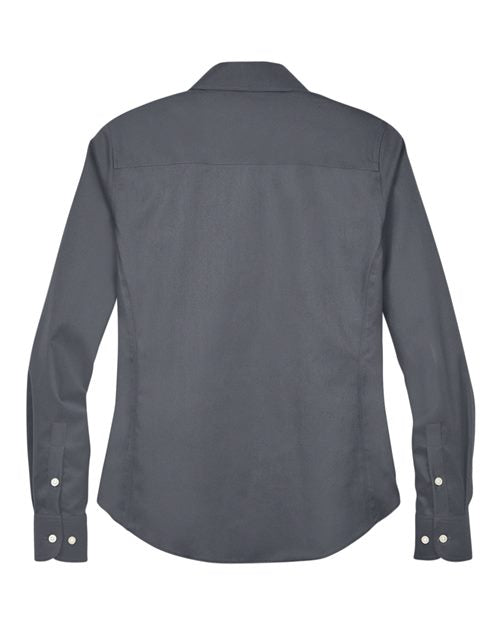 Devon & Jones Women's Crown Collection Solid Stretch Twill Woven Dress Shirt-2