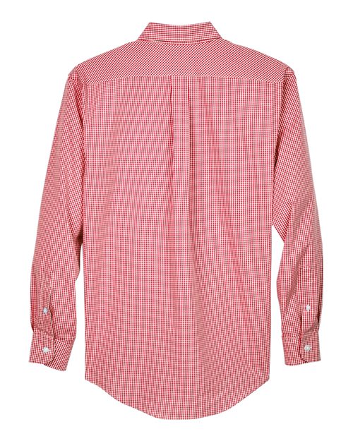 Devon & Jones Men's Crown Collection Gingham Check Woven Dress Shirt-2