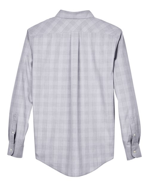 Devon & Jones Men's Crown Collection Glen Plaid Woven Dress Shirt-2