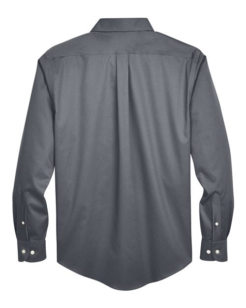 Devon & Jones Men's Crown Collection Solid Stretch Twill Woven Dress Shirt-2