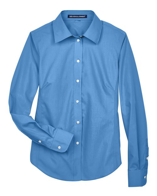 Devon & Jones Women's Crown Collection Broadcloth Woven Dress Shirt-1