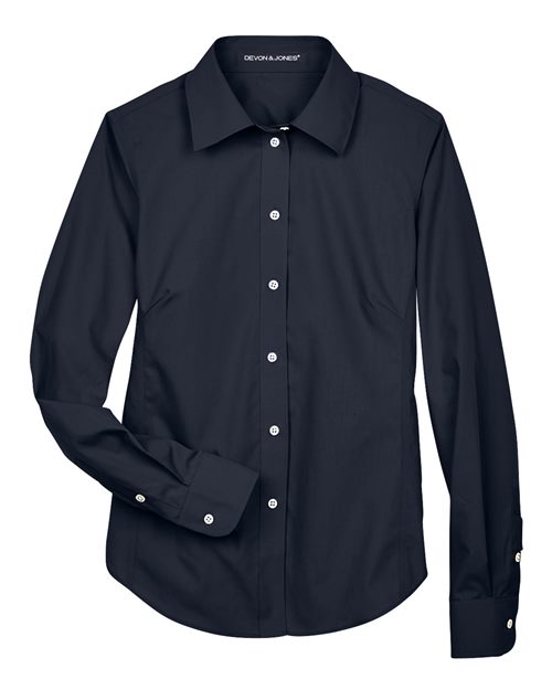 Devon & Jones Women's Crown Collection Broadcloth Woven Dress Shirt-1