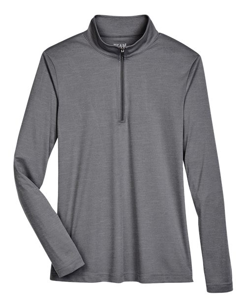 Team 365 Women's Zone Sonic Heather Performance Quarter-Zip Pullover-1